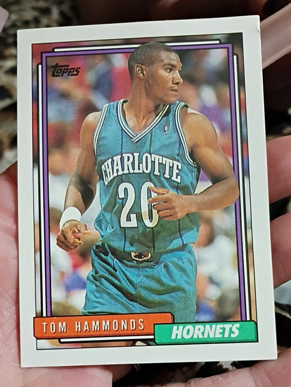 Topps Tom Hammonds Hornets Basketball Card - Teal, White